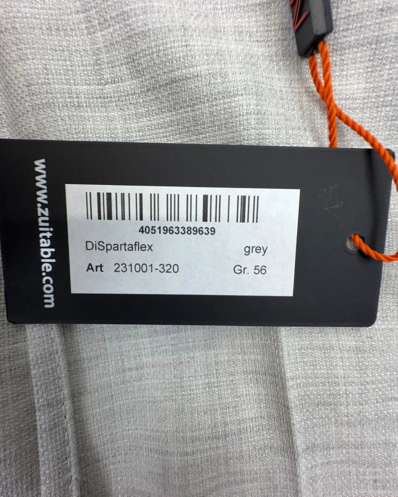 Zuitable Herren Hose DiSpataflex Gr. 56 Stoffhose Grau Business Freizeit