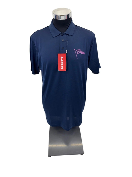 CCM Herren T-Shirt Golf Polo Gr. M in Navy Blau Regular Fit Poloshirt