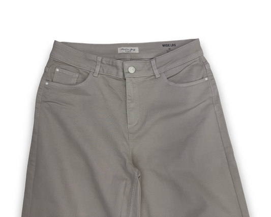 Christian Berg Damen Wide Leg Jeans – Beige – Größe 38 - Hose mit weitem Bein