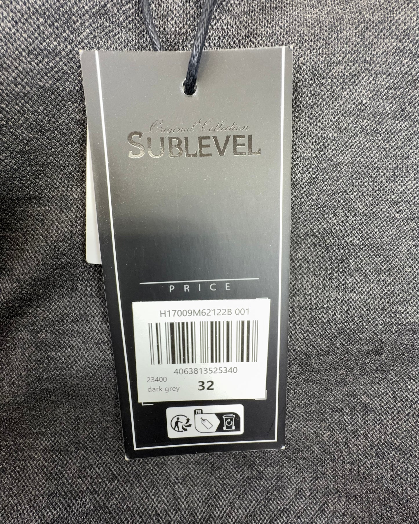 Sublevel Herren Chino Hose – Dark Grey – Größe 32 Stoffhose