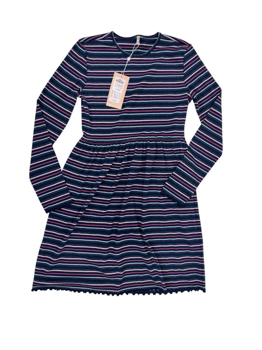 Only Kinder Mädchen Kleid gestreift Gr. 146/152 mit Glitterstreifen
