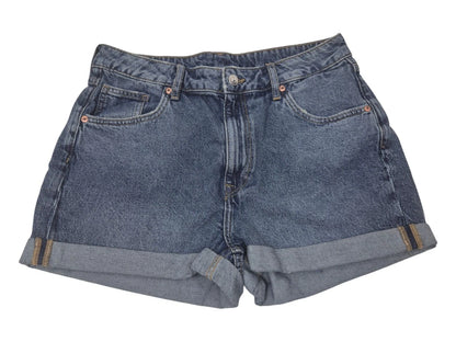 Jeansshorts H&M Gr. 42 hoher Bund High Waist Shorts Blau DIVIDED Regular Fit NEU