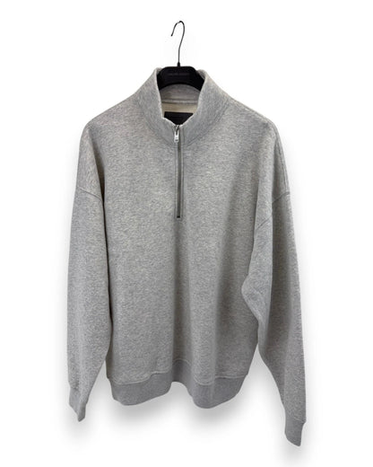 Abercrombie & Fitch Herren Essentials Half Zip Sweatshirt Gr. L Grau Pullover