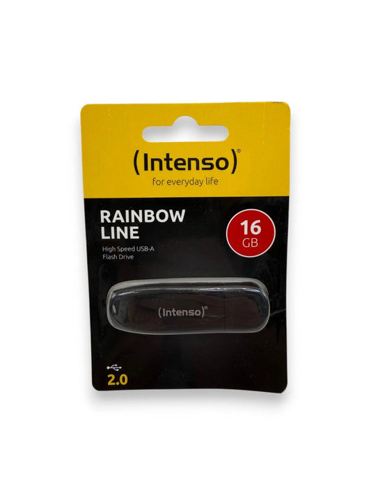 Intenso USB Stick 16GB Speicherstick Rainbow Line schwarz