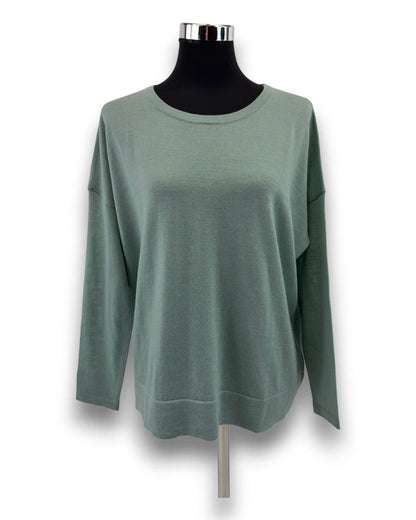 Lawrence Grey Damen Wollpullover Gr. 36 Mint Rundhals Merinowolle Pullover