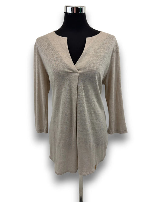 Ivanhoe Damenshirt GY Ilse Leinen Shirt Gr. 40 Naturmelange 3/4 Arm Sommershirt