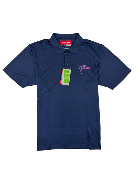 CCM Herren T-Shirt Golf Polo Gr. M in Navy Blau Regular Fit Poloshirt