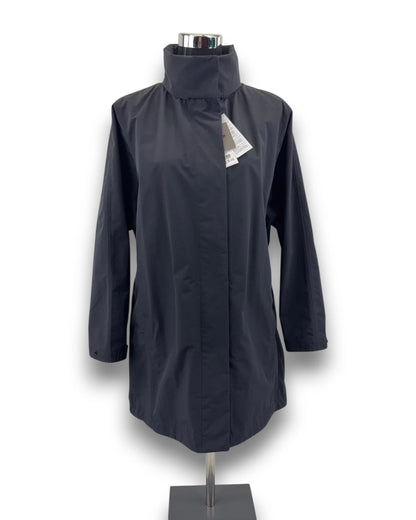Uniqlo Damen BLOCKTECH Half Coat Gr. S Schwarz Regenjacke Oversized Jacke Kapuze
