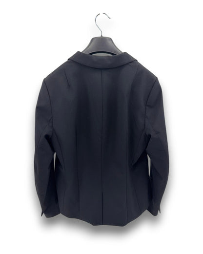 H&M Damen Blazer Gr. 44 Schwarz Tailliert Business Gehschlitz Figurformend