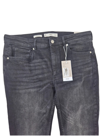 Zara Damen Jeans Gr. 44 Skinny Push Up Low Waist regular length Schwarz