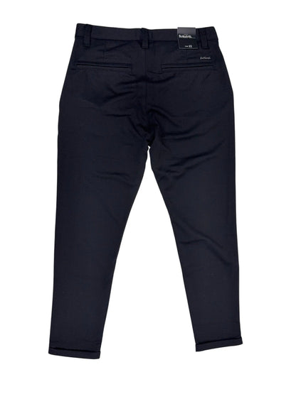 Sublevel Herren Chino Hose Gr. 32 schwarz mit Aufschlag Stretchmaterial