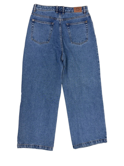 RVCA Damen Jeans Coco Relaxed Fit Gr. W30 Hose niedrige Leibhöhe blau