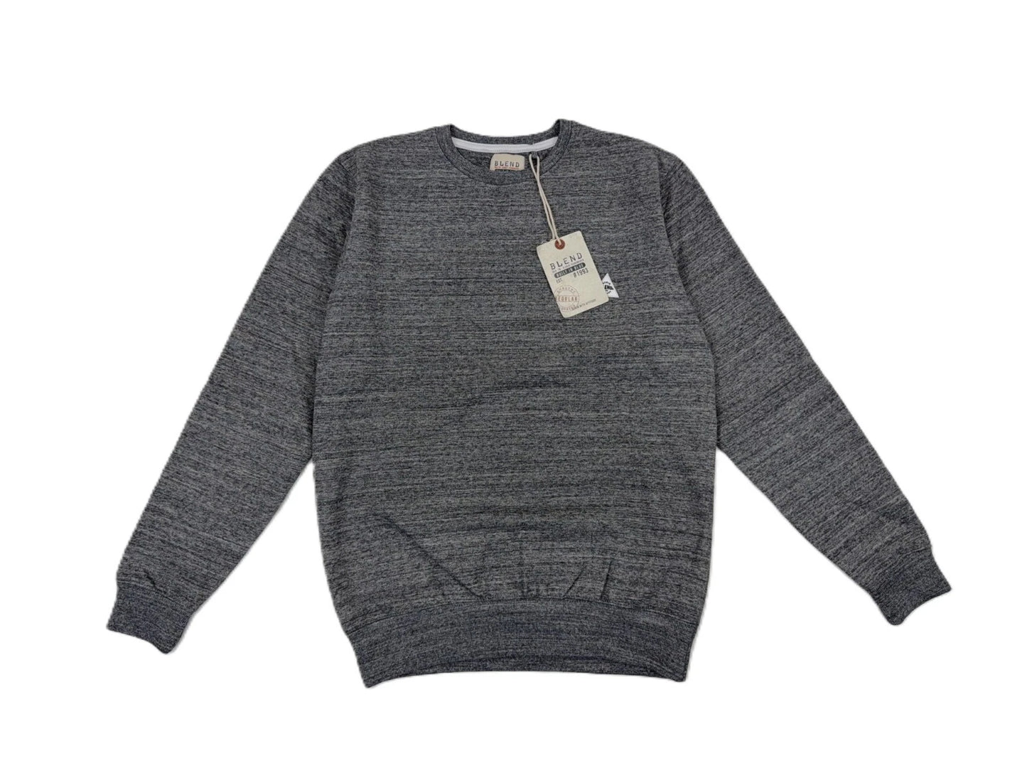 Blend BHHenry Herren Sweatshirt Pullover Sweater Rundhals Gr. S Grau