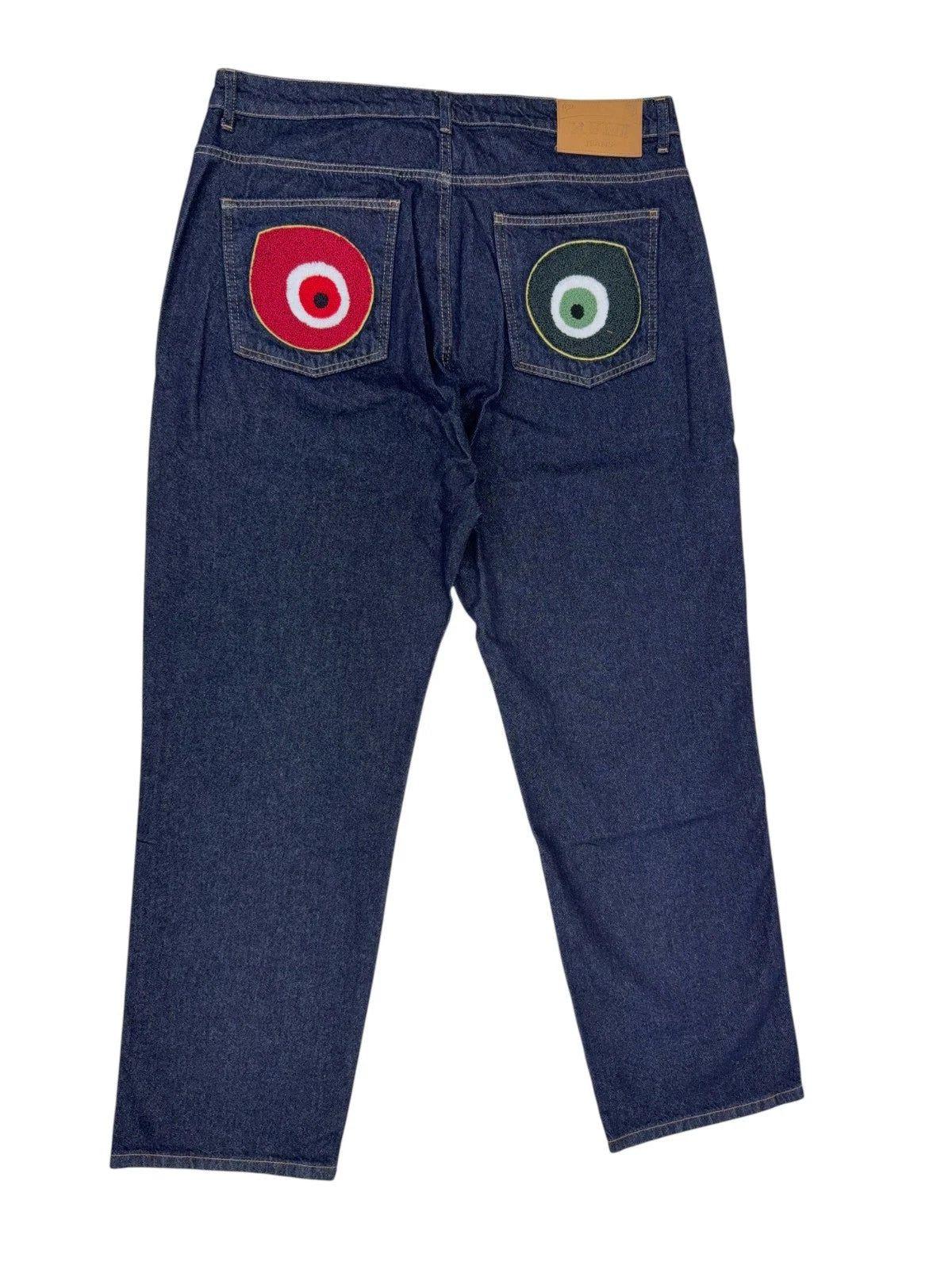 RVNI Herren Baggy Fit Jeans OG Nazar Gr. 36 Dark Blue Mit Patches hinten Hose