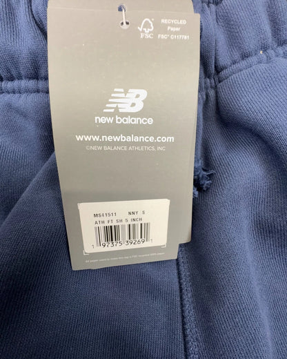 New Balance Herren Athletics Short Gr. S Navy 5" Baumwolle kurze Hose Shorts