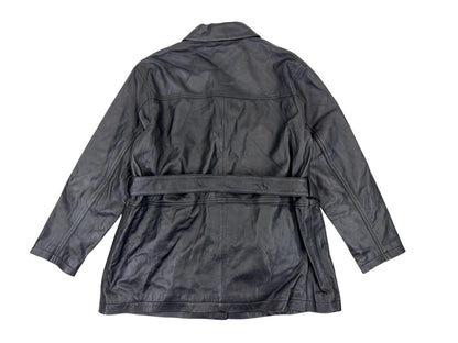 MUUBAA Damen Lederjacke mit Gürtel Gr. 44 schwarz Lammleder