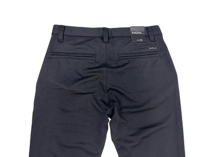 Sublevel Herren Chino Hose Gr. 32 schwarz mit Aufschlag Stretchmaterial