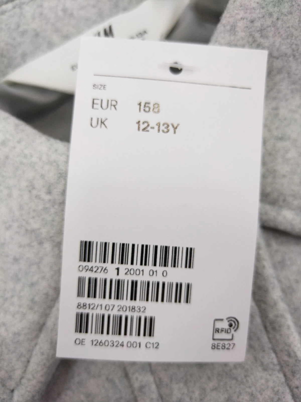 H&M Mädchen Gefilztes Shacket Gr. 158 hellgrau Jacke geknöpft Filzjacke