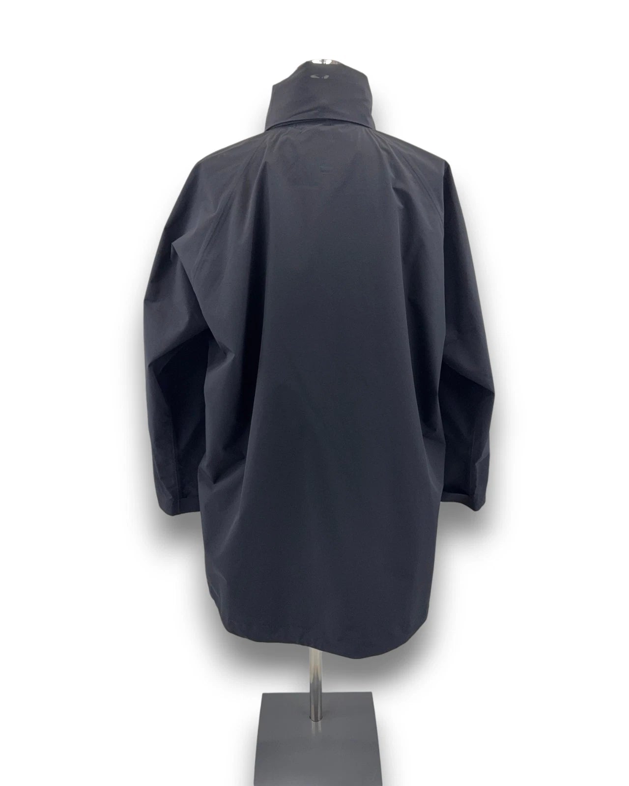 Uniqlo Damen BLOCKTECH Half Coat Gr. S Schwarz Regenjacke Oversized Jacke Kapuze