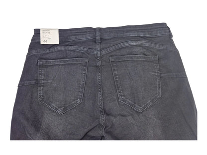 Zara Damen Jeans Gr. 44 Skinny Push Up Low Waist regular length Schwarz