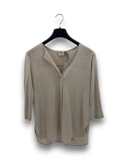 Ivanhoe Damenshirt GY Ilse Leinen Shirt Gr. 40 Naturmelange 3/4 Arm Sommershirt