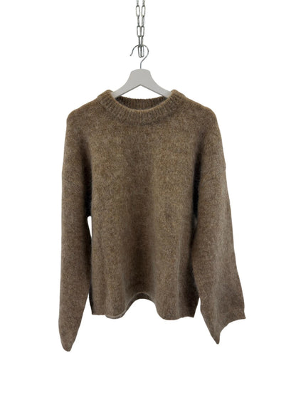 H&M Damen Oversized Pullover aus Mohairmix in Dunkelbeige Gr. M Strickpullover