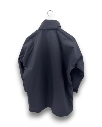 Uniqlo Damen BLOCKTECH Half Coat Gr. S Schwarz Regenjacke Oversized Jacke Kapuze