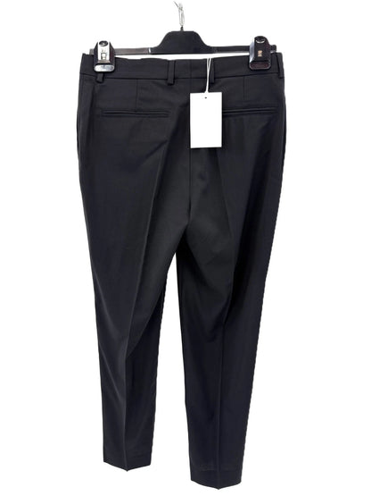 Filippa K Damen 7/8 Hose Emma Cropped aus Wolle schwarz elegant hoher Leib Gr. S