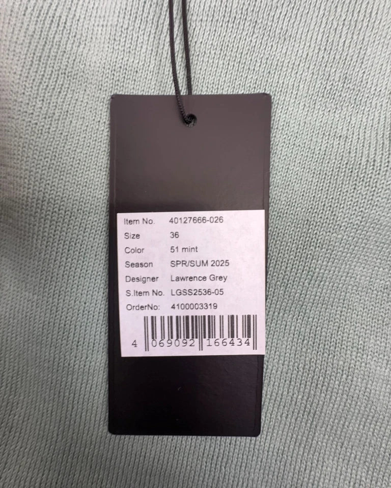 Lawrence Grey Damen Wollpullover Gr. 36 Mint Rundhals Merinowolle Pullover