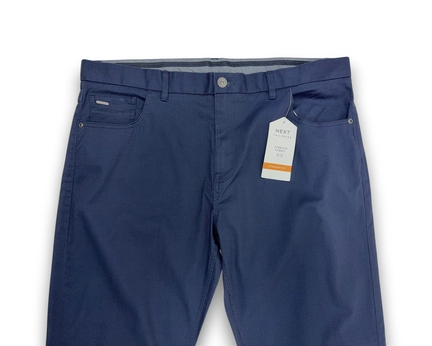 Next Herren Hose Dunkelblau W40 L31 Stretch Regular Fit Herrenhose fester Stoff