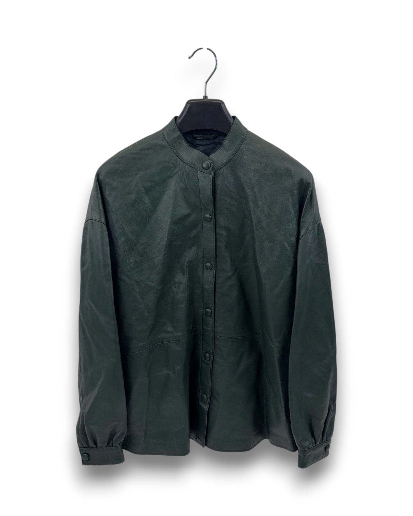 Poison Apple Damen Lederjacke – Dunkelgrün – Größe 40 Lammnappa Jacke kurz