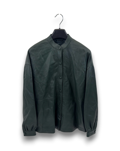 Poison Apple Damen Lederjacke – Dunkelgrün – Größe 40 Lammnappa Jacke kurz