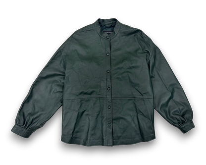 Poison Apple Damen Lederjacke – Dunkelgrün – Größe 40 Lammnappa Jacke kurz