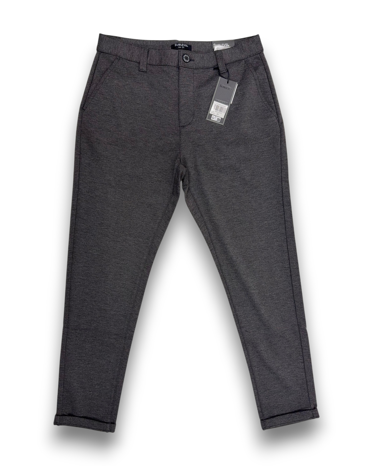 Sublevel Herren Chino Hose – Dark Grey – Größe 31 Stoffhose
