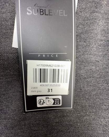 Sublevel Herren Chino Hose – Dark Grey – Größe 31 Stoffhose