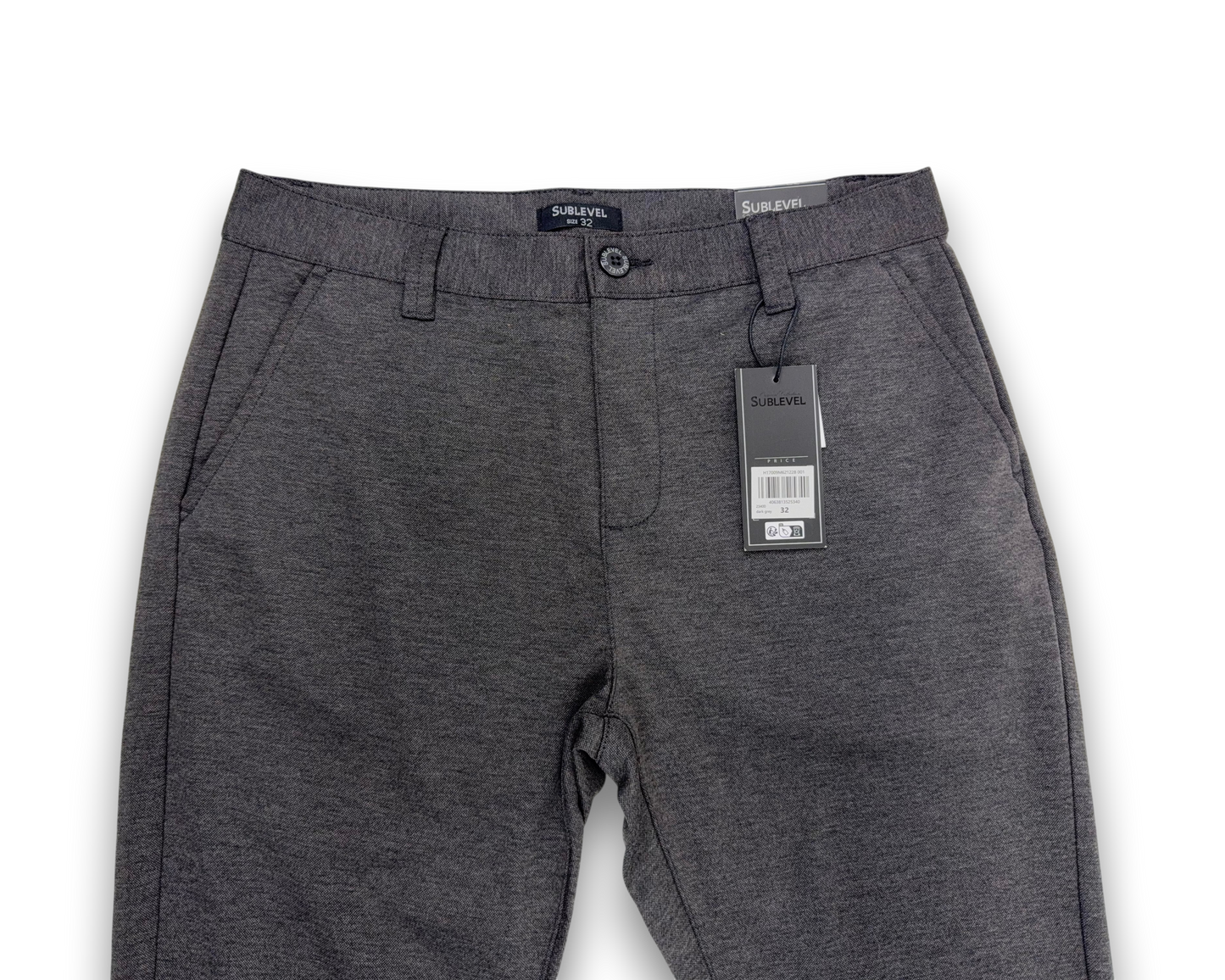 Sublevel Herren Chino Hose – Dark Grey – Größe 31 Stoffhose