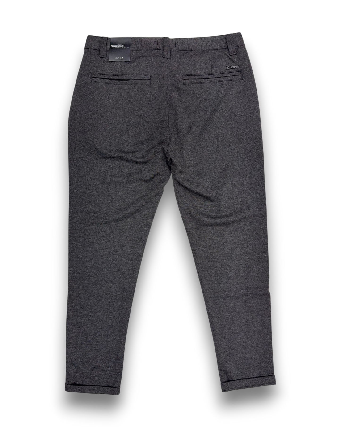 Sublevel Herren Chino Hose – Dark Grey – Größe 32 Stoffhose
