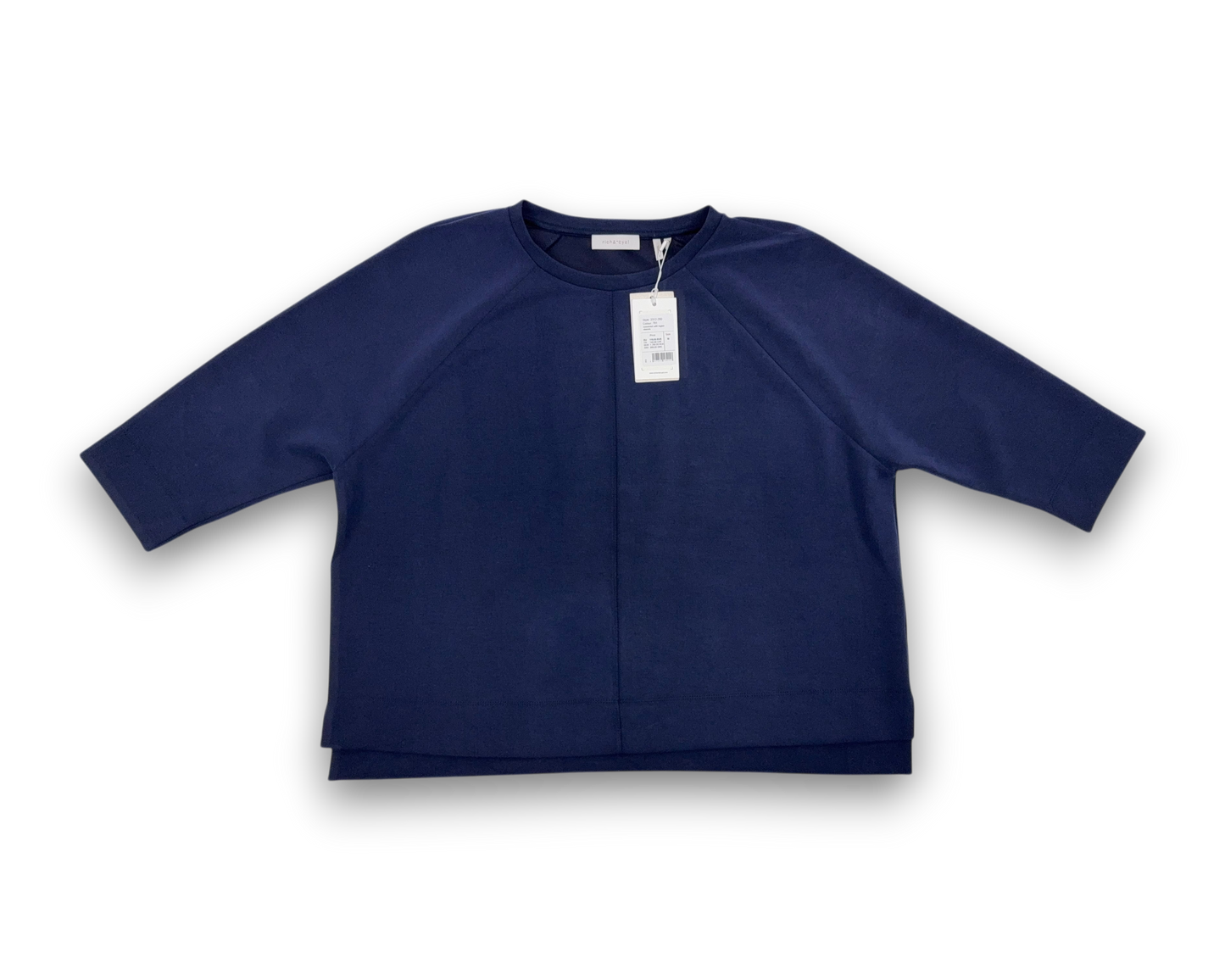 Rich & Royal Damen Sweatshirt – Dunkelblau – Größe M Pullover 3/4 Arm Loose Fit