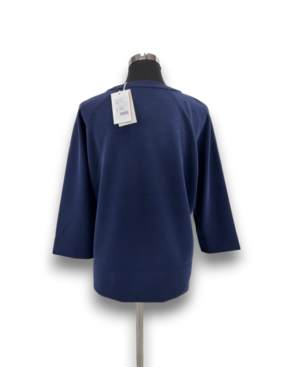 Rich & Royal Damen Sweatshirt – Dunkelblau – Größe M Pullover 3/4 Arm Loose Fit