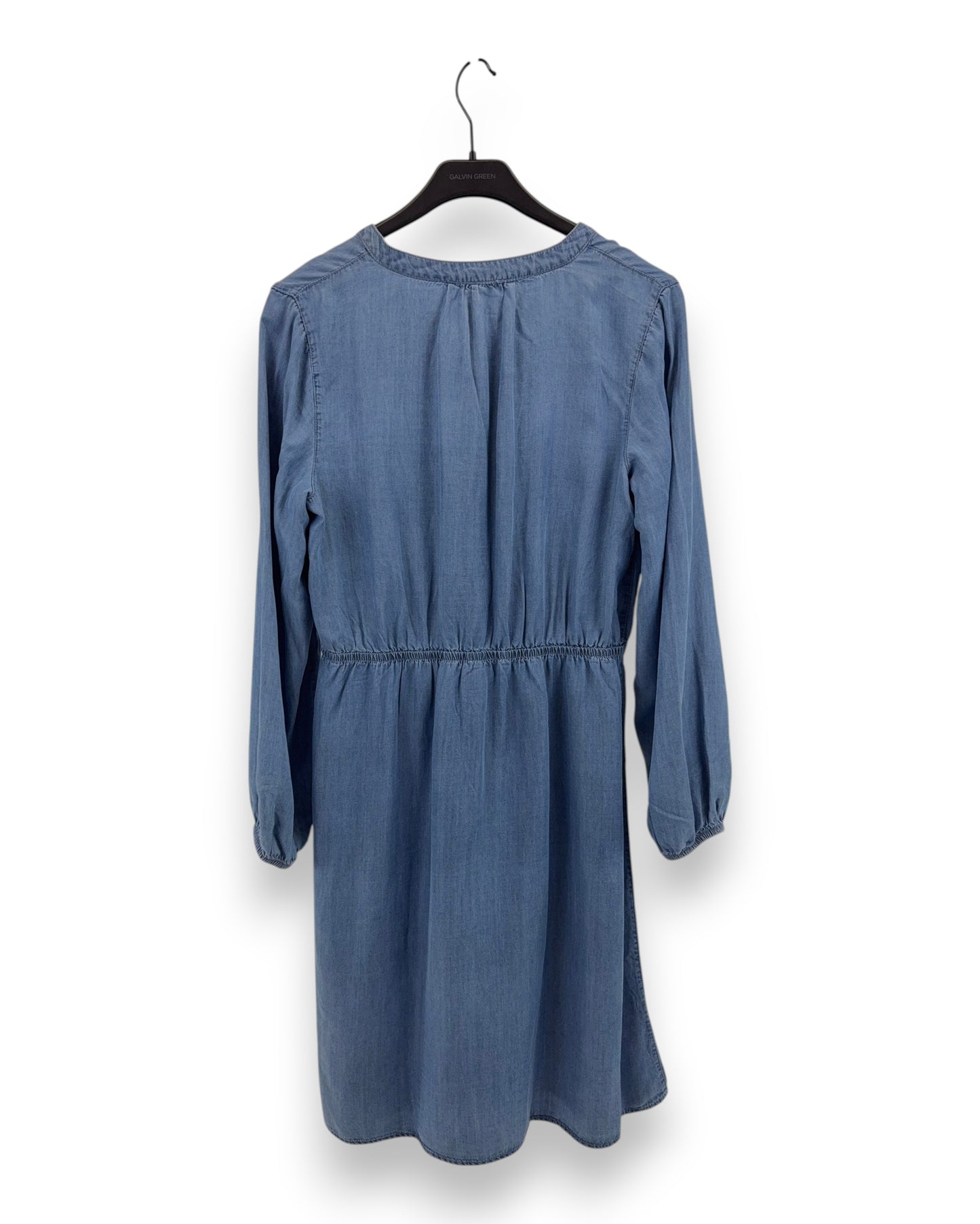Esmara Damen Kleid in Jeansoptik Gr. 42 Blau Kleid Langarm Elastische Taille