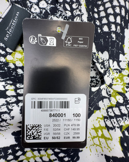 ULLA POPKEN Damen Tunika 3/4 Arm Gr. 50/52 Schlangen Optik Bluse Oberteil
