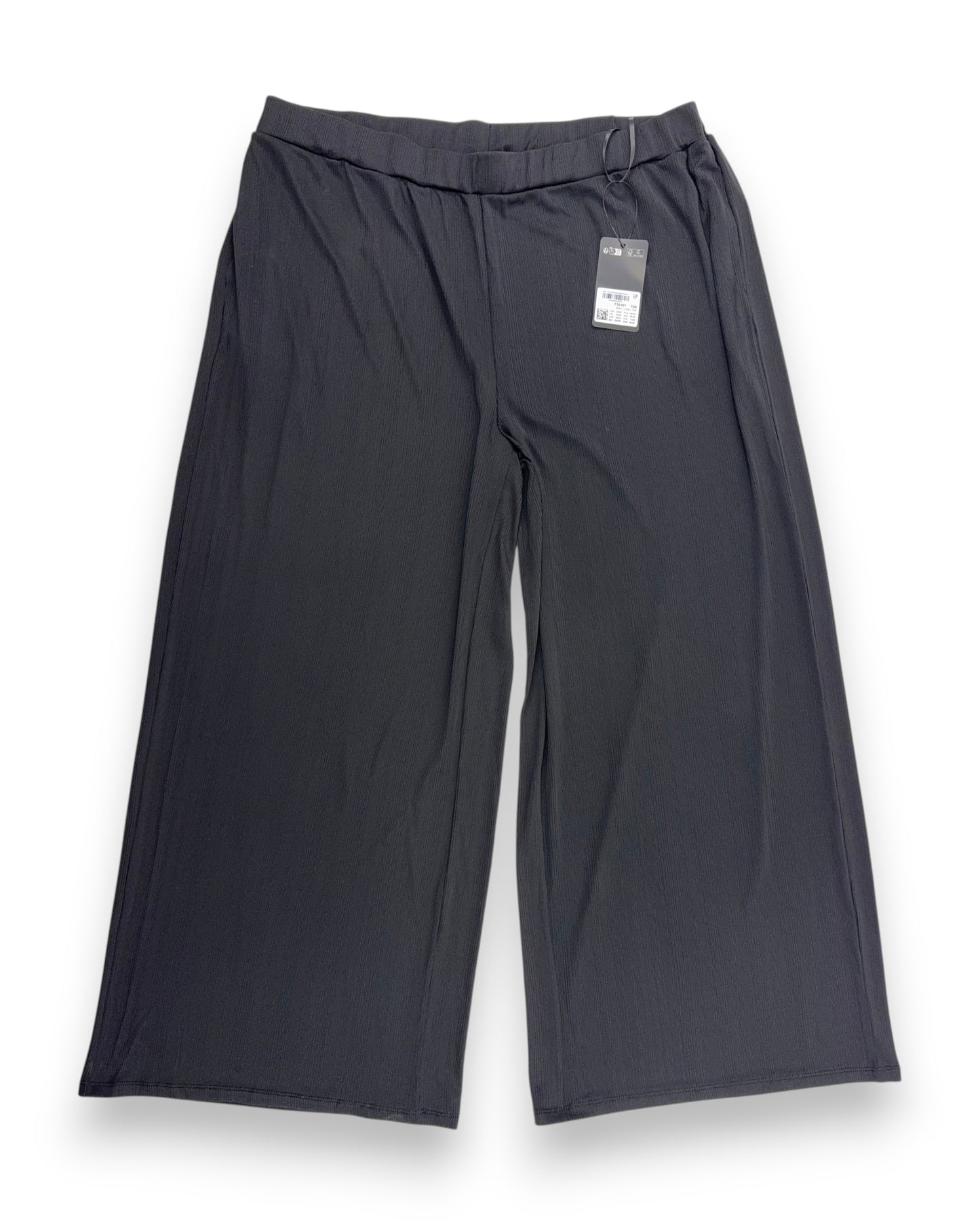 ULLA POPKEN Damen Hose Gr. 54/56 Marlenehose Stoffhose Elastikbund Rippjersey