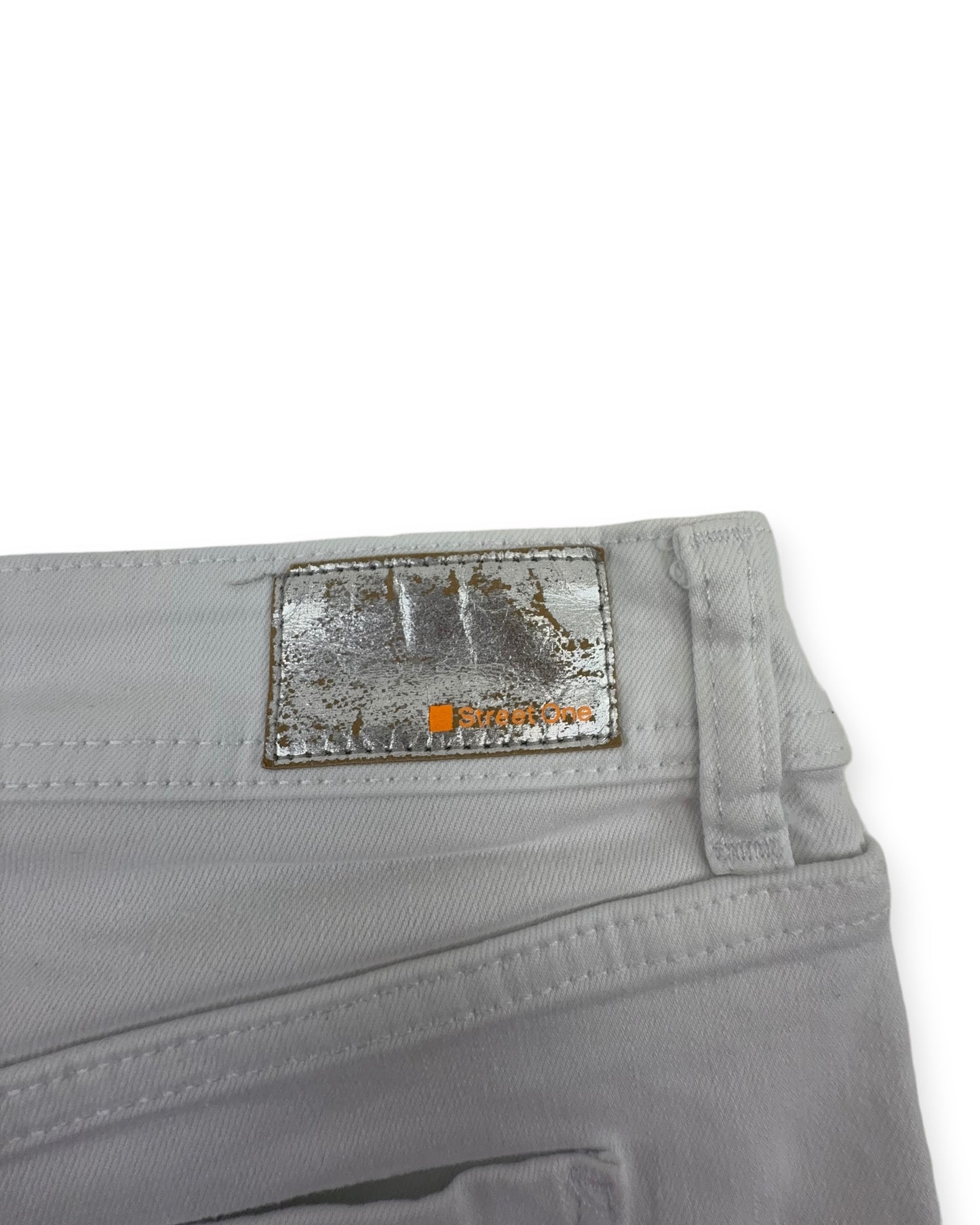 Street One Damen Capri Jeans Shorts weiß Gr. W27 Sommerhose kurze Jeans