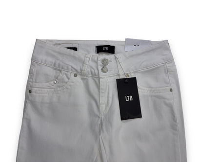 LTB Damen Jeans weiß Gr. W27 / L30 Hose Molly Slim Fit Niedriger Bund