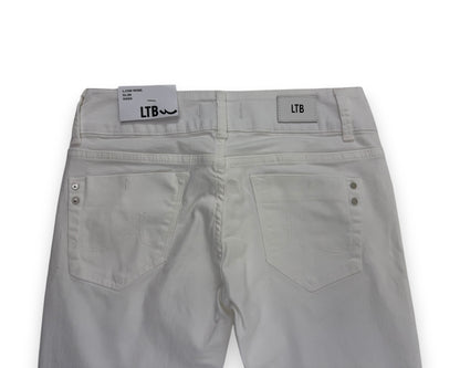 LTB Damen Jeans weiß Gr. W27 / L30 Hose Molly Slim Fit Niedriger Bund