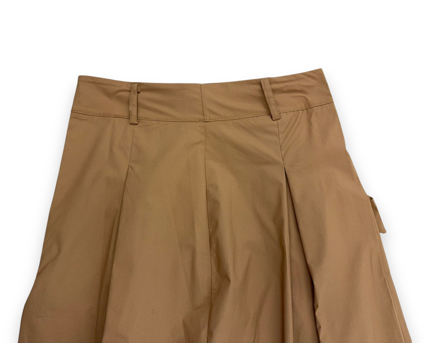 Rinascimento Damen Rock Gr. S Midirock Gonna Skirt Beige Knopfleiste Sommerrock