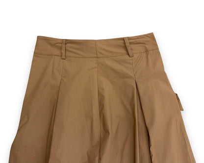 Rinascimento Damen Rock Gr. S Midirock Gonna Skirt Beige Knopfleiste Sommerrock