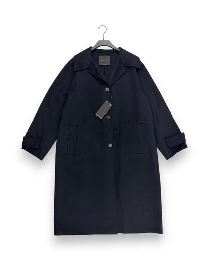 Massimo Dutti Damen Mantel Gr. L / 40 Schwarz Wintermantel lang / Jacke Outwear