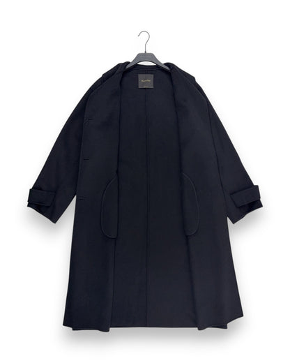 Massimo Dutti Damen Mantel Gr. L / 40 Schwarz Wintermantel lang / Jacke Outwear